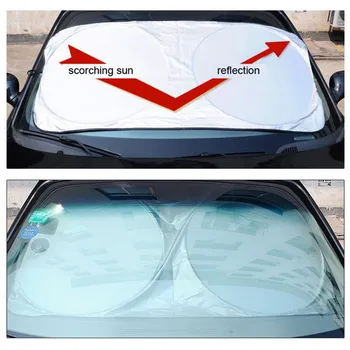 6PCSx Okno Avtomobila Sonce Odtenek Zložljive Vetrobransko steklo Ščit sončnega Blok Zajema Reflektivni Dvojni Strani Windiow Kritje Sonce izolacije