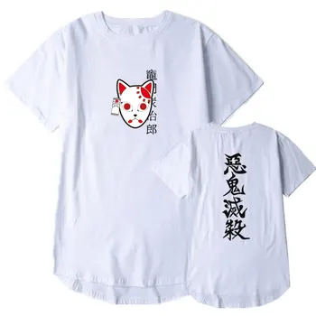 Anime Demon Slayer t shirt Kimetsu Kamado Kostum smešno majico Hip hop Harajuku off white tee shirt homme Japonski ulične