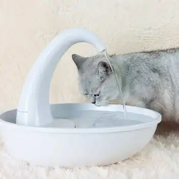 2.36 L Samodejni Hišnih Mačk Razpršilnik Vode Swan Obliko Pretoka-Nastavljiv Tiho Mačka Pes Pitno Vodo Vodnjak Pijem Napajalni Skledo