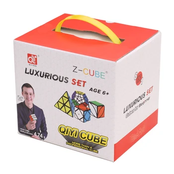 ZCUBE Snop 8PCS/Set Darilni Paket Qiyi XMD Magic Cube Nastavite 2x2x2 3x3x3 4x4x4 Ogledalo Hitrost Kocka Uganka Izobraževalne Igrače Za Otroke
