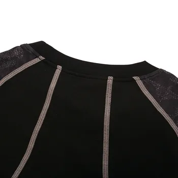 Moda za Moške Dolg Rokav Joga, Fitnes Print Majica s kratkimi rokavi Top Bluzo