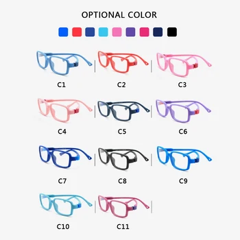 AIMISUV 2020 Modna Unisex TR90 Prilagodljiv Ultralahkih Silikonski Okvir Očal Otroci Kvadratnih Optični Jasno Očala Otrok UV400