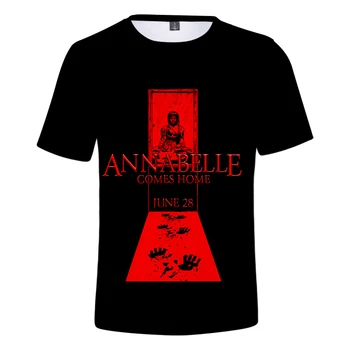 Horror Film Annabelle T-shirt Moški Ženske Street Nositi T-shirt Annabelle 3DT Majica Modnih Oblačil 2020 Hip Hop Oblačila XXS-4XL