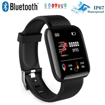 Bluetooth IP67 Pametno Gledati Fitnes Sledilci Smartwatch Srčni utrip, Krvni Tlak Monitor Moški Ženske Športne Pazi Za iOS Android