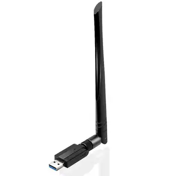 SODIAL Usb 3.0, Wifi Adapter Ac 1200Mbps 5G/2.4 G Dual Band Wifi Dongle Brezžični Omrežni vmesnik Z 5Dbi Visok Dobiček Antena