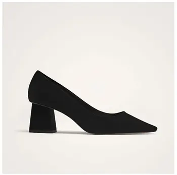 Suho SS anglija slog urad dama elegantno preprosto črno slip-on visoke pete, čevlji za petami čevlje, ženska, čevlji ženske ženske čevlje
