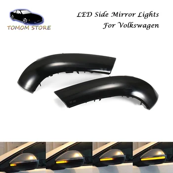 2pcs LED Strani Ogledalo Osvetlitev vključite opozorilne lučke kazalnika za Volkswagen Golf 5 Bora Passat GTI MK5 Jetta auto accessory