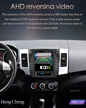 Za Mitsubishi Outlander Avto Multimedijski Predvajalnik Videa 06-12 Outlander Radio Predvajalnik, GPS Navigacija za Android 10.0 Navpično Zaslon 4G
