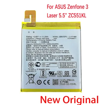 3000mAh C11P1606 Baterija Za Asus ZenFone 3 Laser ZC551FL Z01BDA/BDC Telefona Najnovejše Proizvodnje Visoke Kakovosti Baterije