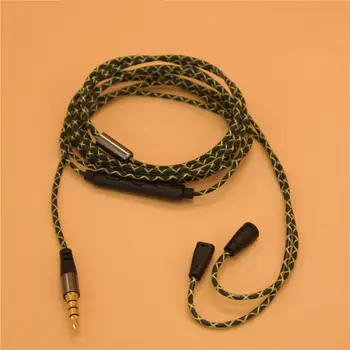 Zamenjava šumov Slušalke Kabel Skladu z Mikrofonom Bend/Ravne Plug za IE8 IE80 IE8i Slušalke Športne Slušalke