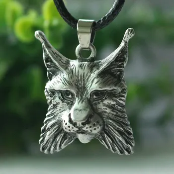 Lanseis 1pcs viking živali RIS obesek moških ogrlica Bobcat Obesek Duha Ris Fantasy jelwelry