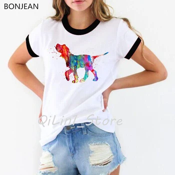 Novosti design Bull Terier akvarel print majica s kratkimi rokavi ženske poletje vrhovi t-shirt femme smešno pes ljubimec tshirt ženske ulične