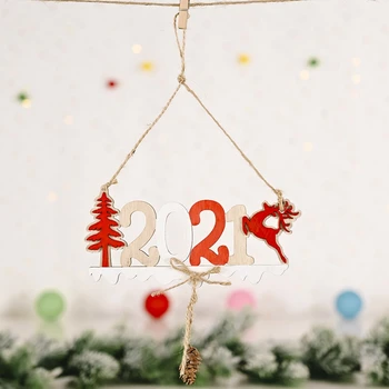 3 PACK 2021 Božič, Novo Leto Elk Lesena Plovila Božično Drevo Obesek Visi Božič, Božični Okraski Okraski za Dom