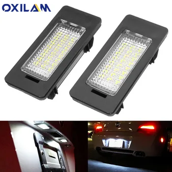 OXILAM 2PCS DC12V LED Številko registrske Tablice Luči luči Za BMW E60 E61 E90 E92 E39 M5 E70 AA 6000K Bela Lučka Avto Dodatki