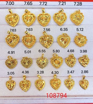 HX 24K Čisto Zlato Obesek Pravi AU 999 Solid Gold Čar Lepo Sijoče Srce Prestižnih Modnih Klasičnih Fine Nakit Vroče Prodajajo Nove 2020