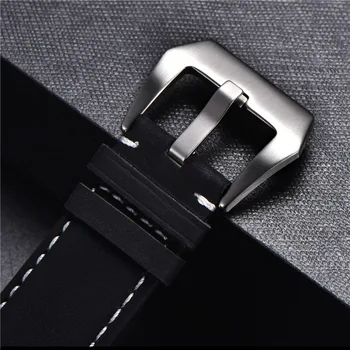 New Style Letnik Usnje Watchband 18 mm 20 mm 22 mm 24 mm Motnega, Ročno Debel Linijo Traku Watch Pribor Band 7 barv