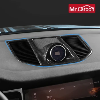 Ogljikovih vlaken avto instrumentation kompas klimatske naprave air outlet okrasni pokrov Za Porsche Macan Avto Dodatki