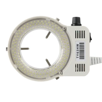 Nastavljiv 6500K 144 LED Obroč Svetlobe luč za ostrenje Lučka Za Industrijo Stereo Mikroskop Objektiv Fotoaparata Lupo 110V-240V Ac