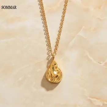 SOMMAR Novo 2020 vroče prodajo ženskih 18KGP Zlato, ki je Napolnjena ogrlice & obeski za ženske dorp velika ogrlica čare