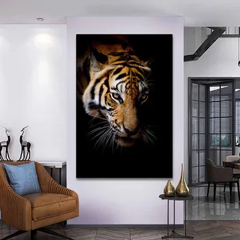 Afriški Divji Tiger Plakatov in Fotografij Živali Platno Stensko Slikarstvo Umetnost Dekorativne Slike za Otroke, Dnevna Soba Cuadros Dekor
