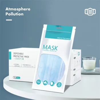 3 Layer Mask Non-woven Maske 100 kozarcev Prah Zaščito za Enkratno uporabo Maske Elastična Uho Zanke za Enkratno uporabo Prahu Filter Varnost Masko