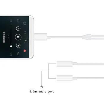 Tip-C do 3,5 mm Jack Dvojne Slušalke Avdio Adapter 2 V 1 Za Nekaj Delež Za Huawei mate 20 P30 pro Xiaomi Mi 8 9 Audio kabel