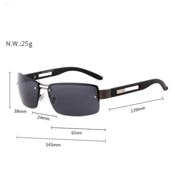 LongKeeper Visoko Kakovostna sončna Očala Moški Ženske sončna Očala Kvadratnih Očala Očala Pol Rimless Luksuzni UV400 occhiali da edini