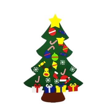 DIY Čutiti Božično Drevo z Okraski Otroci Darila Božič Drevo, Vrata, Zidne Viseče Dekoracije za Dom Dekor srečno Novo Leto 2021