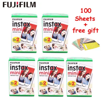 100 Listov Fujifilm Instax Mini 9 8 Film Beli Rob Fotografski papir Za Fuji Mini 8 7s 70 90 25 55 Delež SP-1 SP-2 Hitra Kamera