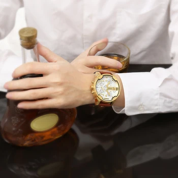Klasična Quartz uro Za Moške Vrh Luksuzne blagovne Znamke Cagarny Usnjeni Trak Šport za Moške Zapestne Ure Man 2 Krat Vojaške zegarek meski