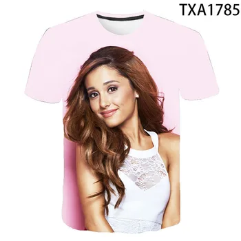 2020 Moške, Ženske, Otroke, 3D Tiskanih Priljubljena Ariana Grande Majica Cool Fashion Priložnostne Hip Hop T-majice Ulične Vrhovi Tee