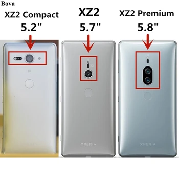 Ohišje za Sony Xperia XZ2 / XZ2 Compact / XZ2 Premium Usnja, Denarnice Kritje Primera Flip primeru imetnik kartice Cowhide kubura