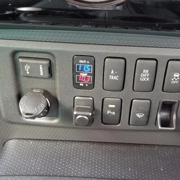 Avto notranje/zunanje temperature zaslon, dual temperature senzorji uporabljajo za TOYOTA,Camry,Corolla,Yaris,RAV4,Reiz,Land Cruiser