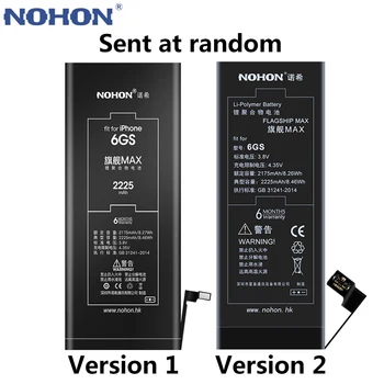 NOHON Telefon Baterija Za Apple iPhone 6S Plus SE 5S 5C 4S XS MAX Visoke Zmogljivosti Zamenjava Bateria Brezplačna Orodja, trgovina na Drobno Paket