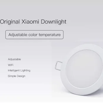 Original Xiaomi Mijia Smart Downlight LED Nočna Lučka Wifi Delo z Aplikacijo Remote control White & Topla svetloba Pametno Zamenjati sijalko