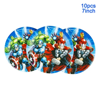 81Pcs Avengers Risanka za Enkratno uporabo Namizna Design Otroci Rojstni dan Papir, Tablice+Pokal+Napkin+Zastavo+Prt Stranka Dobave
