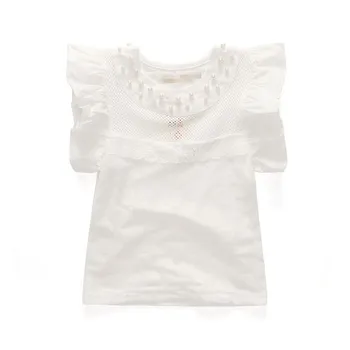 Poletje Baby Girl Obleke Otroci Oblačila Dekle Kostum Pearl oblikovanje Votlega Malčka T-majica, kratke hlače Dva Kosa Fant Obleko A281