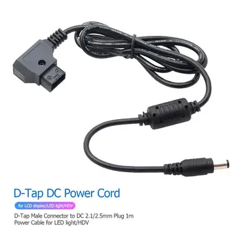 D-Tapnite DC Napajalni Kabel Moški Konektor DC 2.1/2,5 mm Vtič 1m Napajalni Kabel Kabel za LED luč/HDV Kamera Kabel za Polnjenje