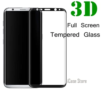 3D Full Screen Protector Film 9H Kaljeno Steklo Za Samsung Galaxy S6 S7 S8 Rob Plus A3 A5 A7 2017 A320F A520F A720F Film Primeru