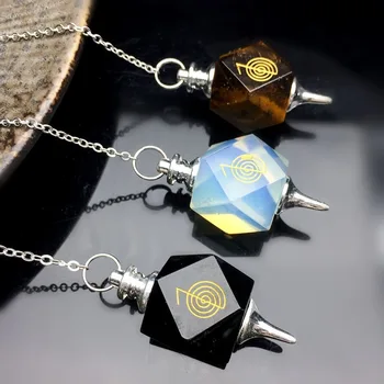 Naravni Simbol Carving Kamen Nihalo za Hipnozo Dowsing Lapis Lazuli Obesek Pendulums Reiki Zdravljenje Čakre Kristalno Pendule