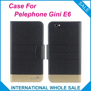 Novi Vrhunski Vroče! Pelephone Ginijev E6 Primeru,5 Barv Tovarne Neposredno Visoki kakovosti, Ultra-tanko Usnje, Razkošno Telefon Dodatki