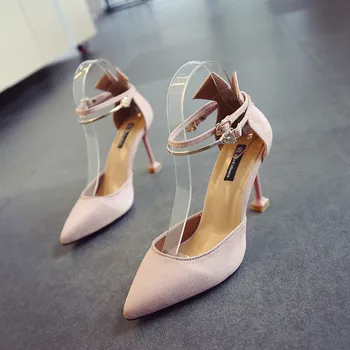 2019 novi korejski opozoril stiletto visokih petah preprosta modna plitvo usta womens čevlji temperament elegantno eno čevlji