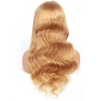 28 30 cm dolg lasuljo #27 medu blond lasuljo ombre barvne človeških las lasuljo telo val lasuljo Z Šiška brazilski lase, lasulje za ženske