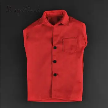 1:6 Obsegu Rdeče Long Sleeve Majica Bel Suknjič Hlače Oblačila Accs za 12 Inch Akcijska Figura Telo Lutke
