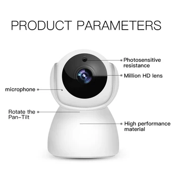 IP Kamera baby monitor 360 Stopinj Pan Nagib Vrtenje cctv Wifi IP Kamera 2Mp, 1080P Full HD LAN Vmesnik IR Nočno Vizijo notranjost