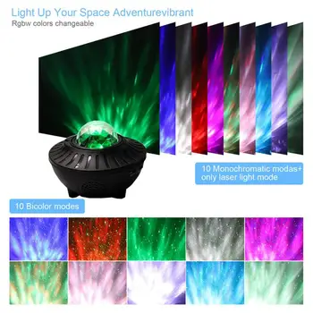 Zvezdnato Vodni Žig Bluetooth Glasbe Nočni Projektor Fazi Projekcija Žarnice Božično Zabavo, Nočne Luči Vzdušje Luči