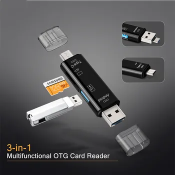 Tip C OTG USB Adapter Micro SD Kartic 3 v 1, USB Flash Stick TF Pomnilniška kartica Micro SD Card Reader za Redmi Opomba 9 9 8 Pro