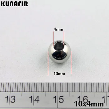 2 mm/2,5 mm/3mm/4 mm luknjo 10 mm gladko nerjavno jeklo kroglice žogo nakit DIY deli, pribor 100 kozarcev ZSP032