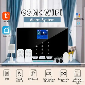 Tuya Brezžični Gsm Alarm Varnostni Sistem z IP Kamera Nova Vrata Senzor Gibanja Aplikacije za Nadzor Smartlife Wifi Varnost, Alarm Kit