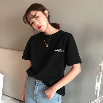 T-majice, Ženske Obleke Nove korejski Slog Študentov Dekleta Elegantna Kratek Rokav Vse-tekmo Trendy Preprost Dnevni Harajuku korejskem Slogu